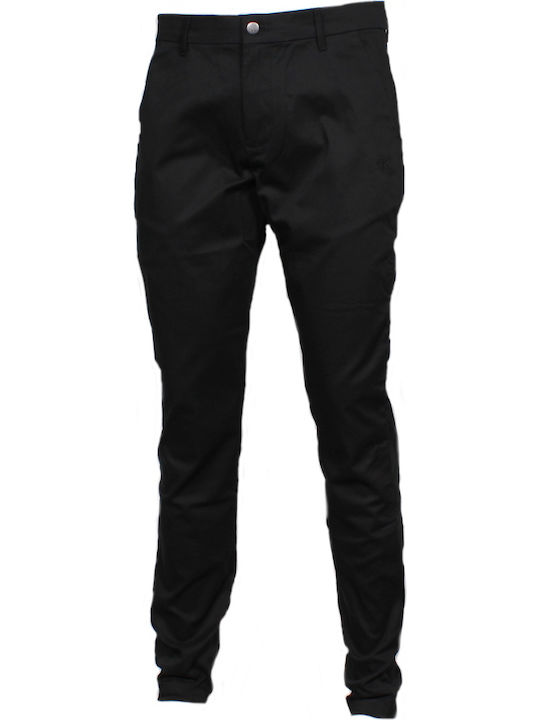 Trousers Chino Elastic in Slim Fit Black