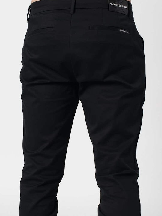 Trousers Chino Elastic in Slim Fit Black