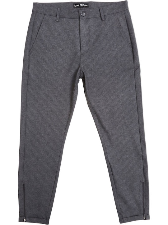 Pisa Arius P5607 Trousers Chino Elastic in Regular Fit Gray