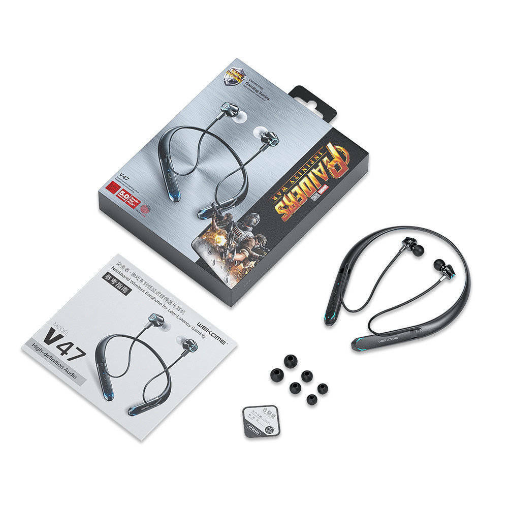 WK Design V47 Ασύρματο Neckband Gaming Headset με σύνδεση Bluetooth