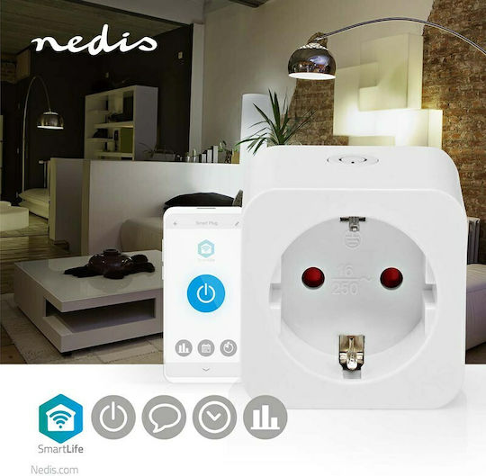 Nedis Smart Einzelne Steckdose mit Schalter