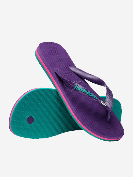 Brasil Layers Men's Flip Flops Purple