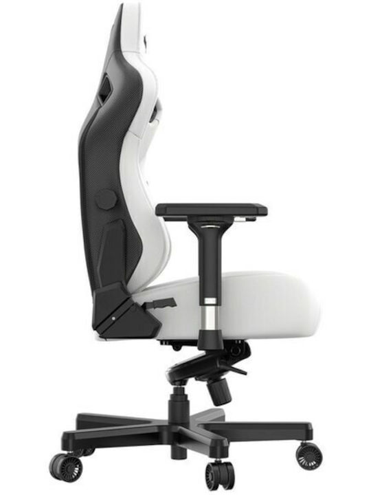 Anda Seat Kaiser 3 XL Artificial Leather Gaming Chair with Adjustable Arms Cloudy White