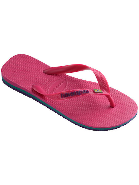 Havaianas Brasil Layers Женски чехли Pink Electric