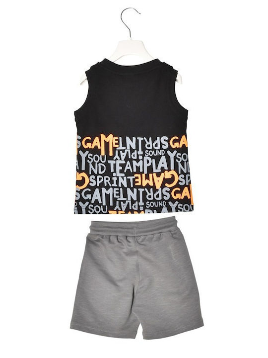 Sprint Kids Set with Shorts Summer 2pcs Black