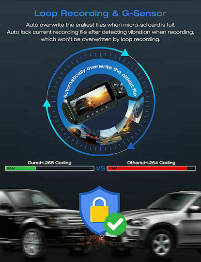 Toguard CE67 Autodigitale Videorekorder Mit Bildschirm 3" GPS