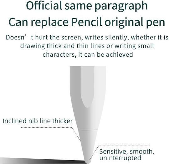 JD16 Digital Touch Pen mit Palm Rejection für iPad mini 6 / iPad Pro 11 (2021) / iPad Air 2020 in Weiß Farbe