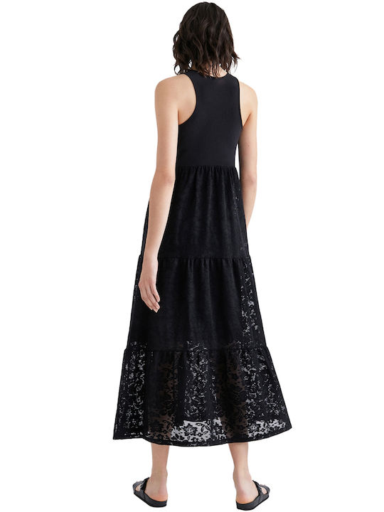 Desigual Summer Midi Dress Black