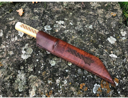 Condor Tool & Knives Norse Dragon Seax Μαχαίρι Επιβίωσης Καφέ σε Δερμάτινη Θήκη