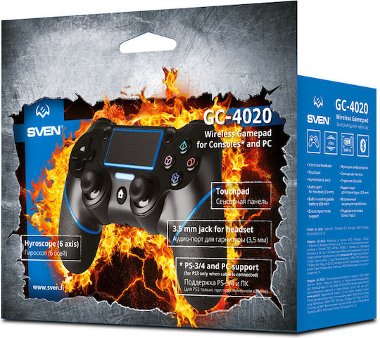 Sven GC-4020 Wireless Gamepad pentru PC / PS3 / PS4 Negru