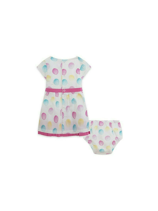 Tuc Tuc Kids Dress Polka Dot Short Sleeve White