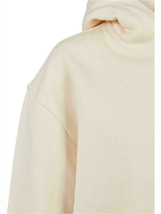 Fleece Hanorac Copii cu Glugă nisip alb