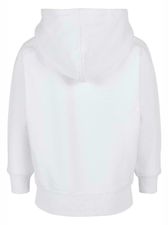 Urban Classics Kids Fleece Sweatshirt with Hood and Pocket White