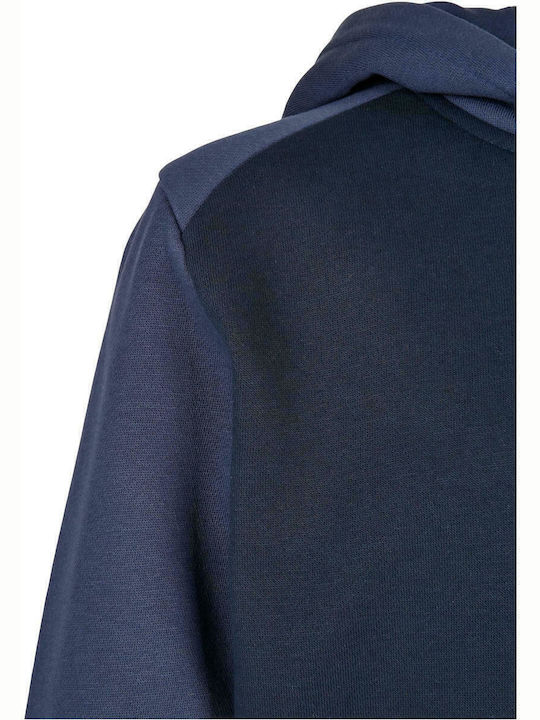 Fleece Παιδικό Φούτερ με Κουκούλα και Τσέπες Navy Μπλε 2tone Fake Raglan Hoody