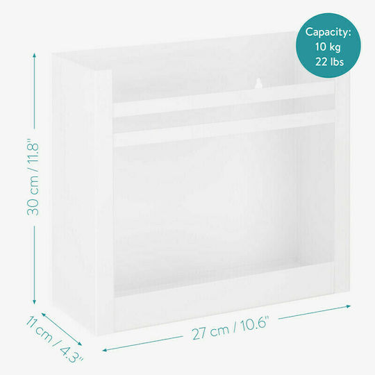 Navaris Suport Reviste Metalic White 30x11x27buc 1buc