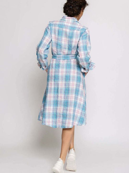 Ralph Lauren Summer Midi Shirt Dress Dress Light Blue