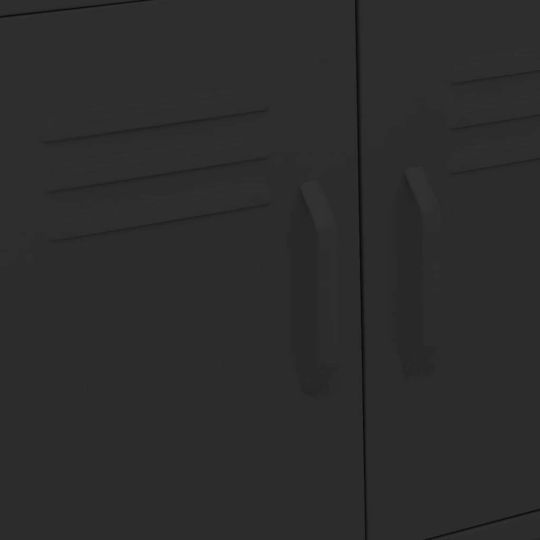 Metallisches Büroaufbewahrungsschubladenschrank mit Rädern Schwarz 60x35x49cm