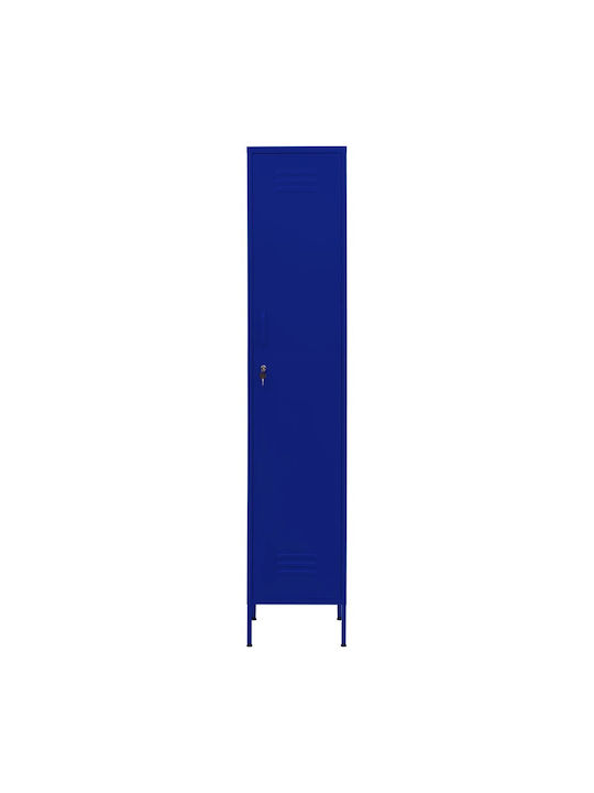 În picioare pe podea de Birou Metalică cu încuietoare în Culoare Bleumarin, 35x46x180cm