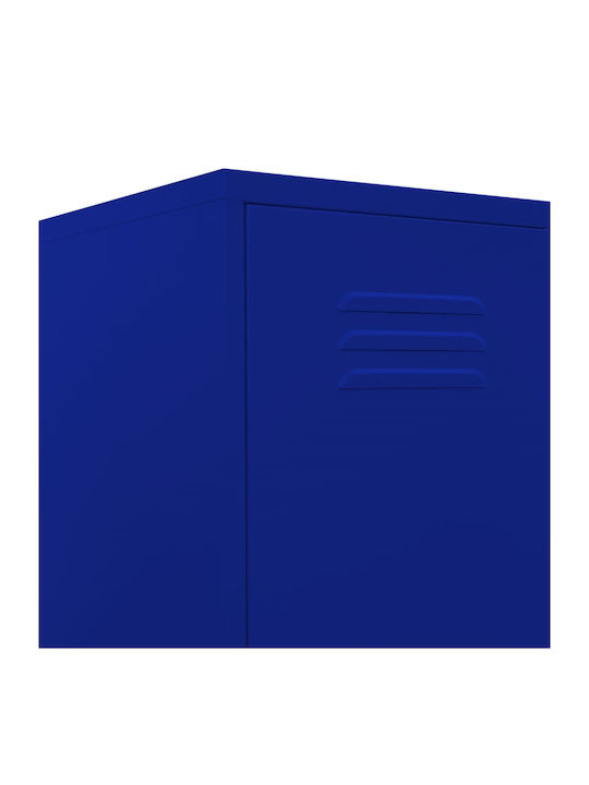 În picioare pe podea de Birou Metalică cu încuietoare în Culoare Bleumarin, 35x46x180cm