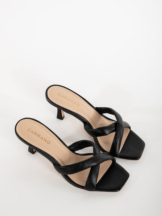 Carrano -CAB04 Leder Damen Sandalen in Schwarz Farbe