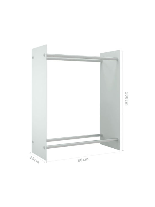 vidaXL Glas Regal Holzlagerung 80x35x100cm