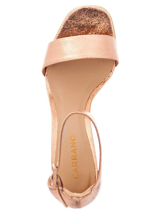 -CAB07 Leather Sandals Salmone