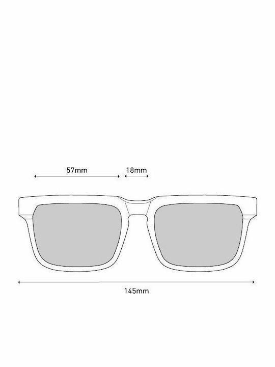 Spy Helm Tech Bărbătești Ochelari de soare cu Negru Cadru și Negru Oglindă Lentilă 6700000000140