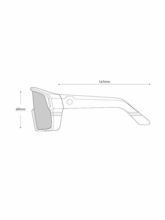 Spy Monolith Men's Sunglasses with Pink Plastic Frame and Turquoise Mirror Lens 6700000000151