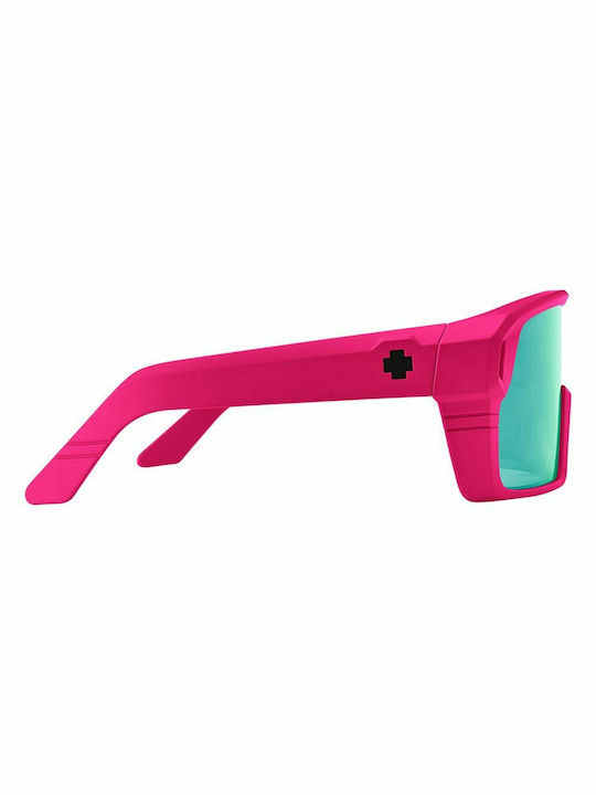 Spy Monolith Men's Sunglasses with Pink Plastic Frame and Turquoise Mirror Lens 6700000000151