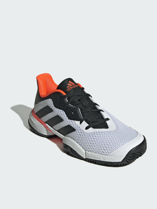Barricade Tennis Kids Sports Shoes Tennis with Laces Cloud White / Core Black / Solar Red