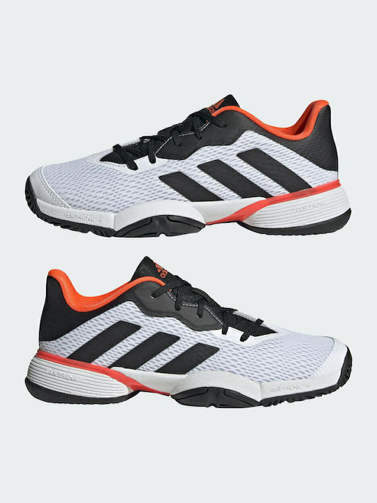 Barricade Tennis Kids Sports Shoes Tennis with Laces Cloud White / Core Black / Solar Red