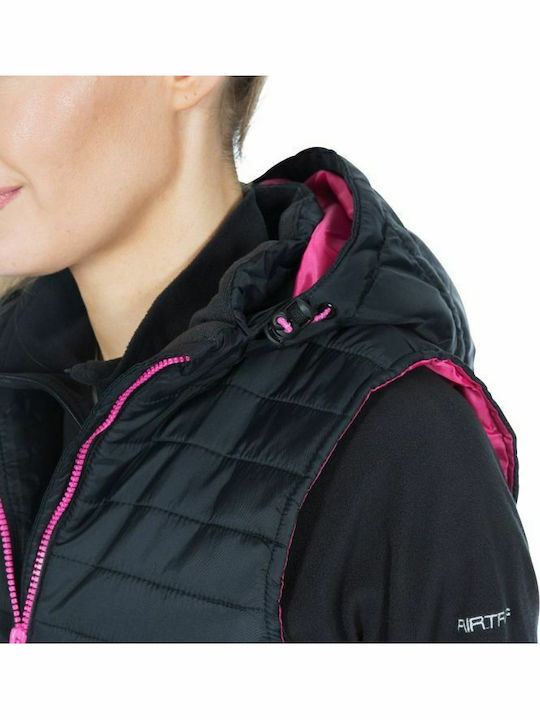 Aretha FAJKGIN20001 Women's Short Puffer Jacket for Winter with Hood Black