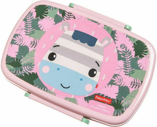 Fisher Price Zebra Plastik Kinder Lebensmittelbehälter Rosa 17.5 x 11.5 x 5.5cm