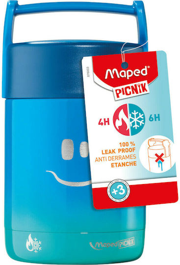 Maped Kids Set Lunch Thermal Stainless Steel Box 0.35lt Blue