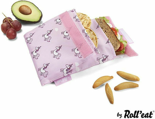 Snack n' Go Σχολική Θήκη Φαγητού Ροζ Μονόκεροι 16cm