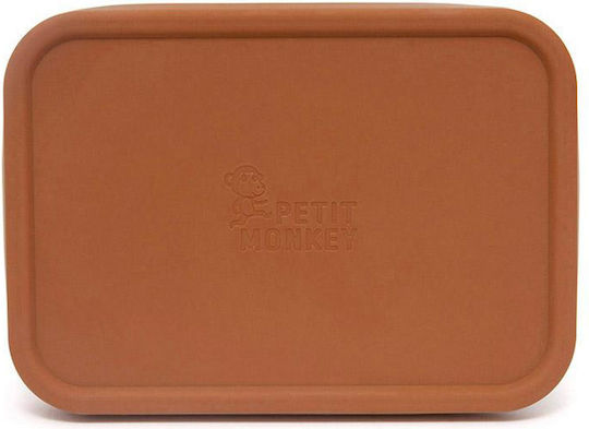 Petit Monkey Παιδικό Δοχείο Φαγητού από Σιλικόνη 1.4lt Καφέ 17 x 13 x 6.5εκ.