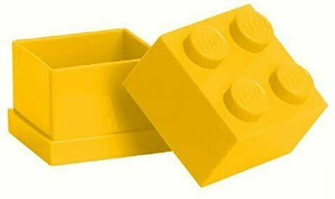 Room Copenhagen Lego Mini Box 4 Πλαστικό Παιδικό Δοχείο Φαγητού Κίτρινο 4.6 x 4.6 x 4.3εκ.