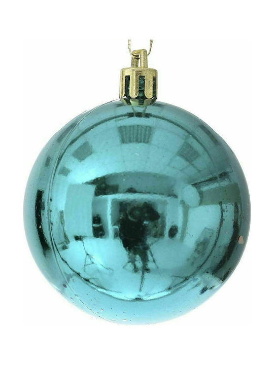 Iliadis Christmas Plastic Ball Ornament Light Blue 3x3cm 24pcs