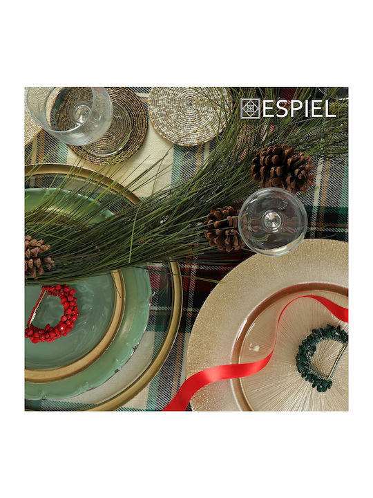 Espiel Christmas Glass Platter Ornament D32cm 3pcs