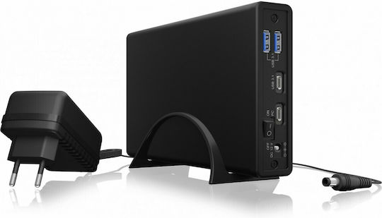 Icy Box Θήκη για Σκληρό Δίσκο 2.5" / 3.5" SATA III με σύνδεση USB 3.2 Type-C