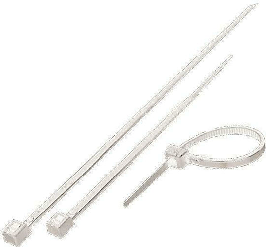 Eurolamp Cable Ties Plastic 550mm x 7.6mm in White Colour (100 pcs) (147-54021)