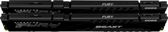 Kingston Fury Beast 16GB DDR5 RAM with 2 Modules (2x8GB) and 6000 Speed for Desktop