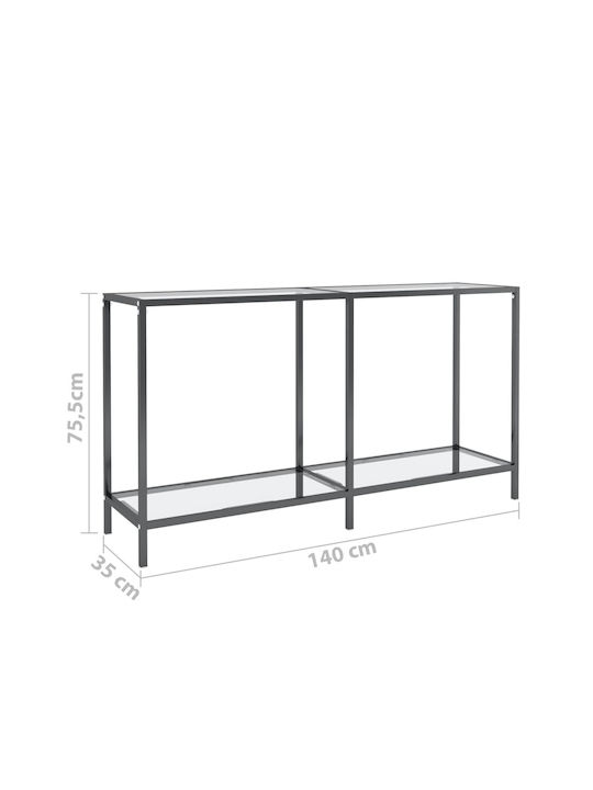 Konsole Διάφανη L140xB35xH75.5cm