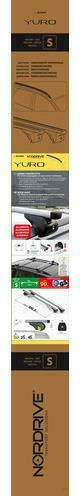 Nordrive Aluminum Car Roof Bars Yuro 108cm Universal 1991 for Cars with Factory Bars Set with Roof Rack Legs and Lock