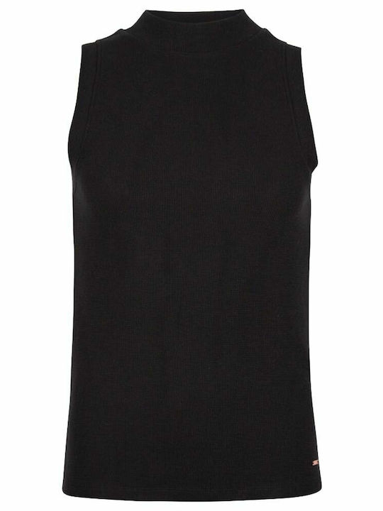 Top Fără Mâneci Bluze Damă Negru