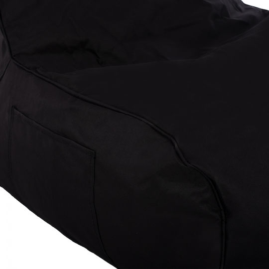 Waterproof Bean Bag Chair Poof Cloud Black 81x78x73cm