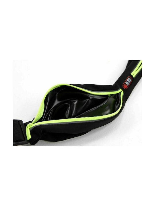 Body Sculpture Reflective Running Belt Τσαντάκι Μέσης για Τρέξιμο Μαύρο
