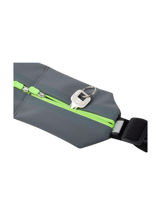 Fitletic Bolt Two Pouch Belt Ανδρικό Τσαντάκι Μέσης για Τρέξιμο Γκρι