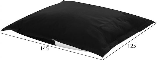 Puf Bolster Impermeabilă BLOOM Neagră 125x145cm
