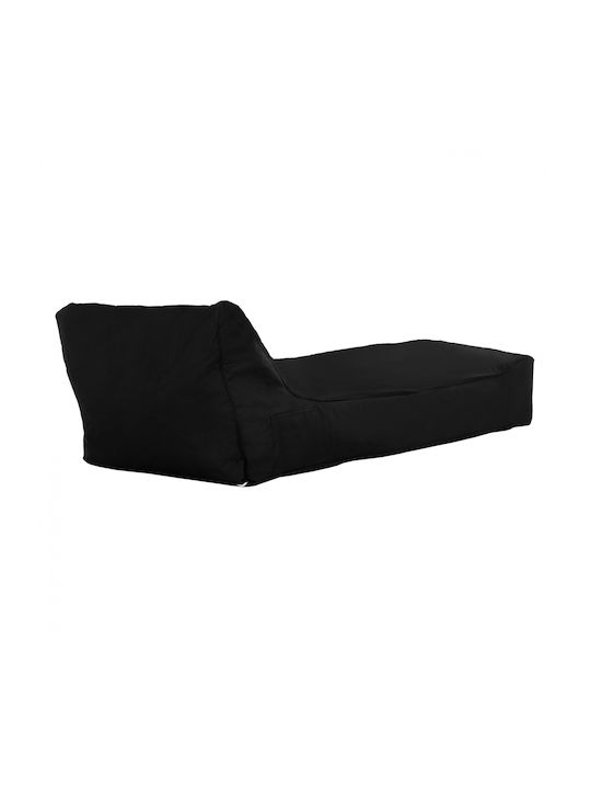 Pouf Liegestuhl Wasserdicht Tanea Schwarze 190x80x60cm